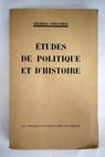 Etudes de Politique et d Histoire / Charles Seignobos