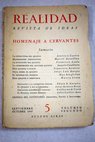 Realidad revista de ideas número 5 Homenaje a Cervantes