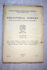 Bibliotheca hispana tomo XX nmero 1