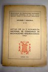 Actas de la II Asamblea Nacional de Comisarios de Excavaciones Arqueolgicas 1951
