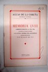 Aguas de La Corua Sociedad Annima Memoria LVIII correspondiente al ao 1966 que presenta el Consejo de Gobierno a la Junta General de Accionistas convocada para los das 9 10 de mayo de 1967