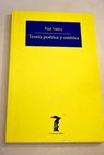 Teoría poética y estética / Paul Valéry