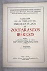 Índice catálogo de zooparásitos ibéricos