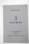 3 poemas / Pere Gimferrer