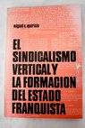 El sindicalismo vertical y la formacin del estado franquista / Miguel A Aparicio