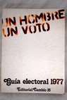 Un hombre un voto gua electoral de 1977