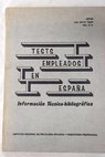 Tests empleados en España Información técnico bibliográfica / Juan García Yague