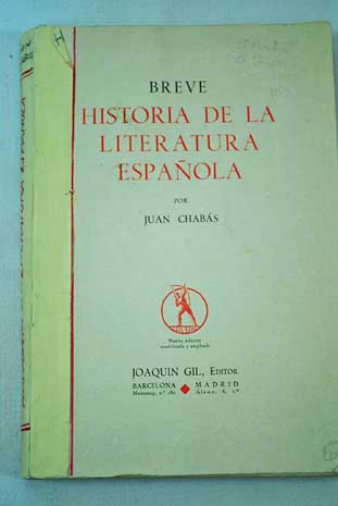 Historia de la literatura espaola / Juan Chabs