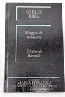 Elegas de Bierville / Carles Riba