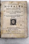 Proverbios morales Heraclito / Alonso de Barros