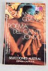 Romancero gitano Poema del cante jondo / Federico García Lorca