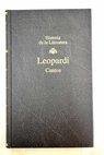 Cantos / Giacomo Leopardi