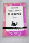 Poesías líricas El estudiante de Salamanca / José de Espronceda