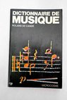 Dictionnaire de musique / roland De Cand