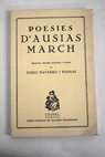 Poesies d Ausias March / Ausias March