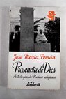 Presencia de Dios antologa de poesas religiosas / Jos Mara Pemn