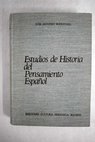 Estudios de Historia del pensamiento espaol / Jos Antonio Maravall
