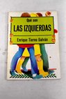 Qué son las izquierdas / Enrique Tierno Galván