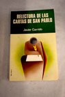 Relectura de las cartas de San Pablo / Javier Garrido