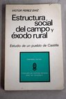 Estructura social del campo y éxodo rural estudio de un pueblo de Castilla / Víctor Pérez Díaz