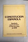 Constitución española aprobada por las Cortes el día 31 de octubre de 1978