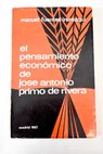 El pensamiento económico de José Antonio Primo de Rivera / Manuel Fuentes Irurozqui
