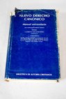 Nuevo derecho canónico manual universitario / Lamberto de Echeverría