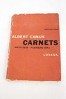 Carnets tomo I / Albert Camus