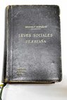 Leyes sociales de España conforme a los textos oficiales