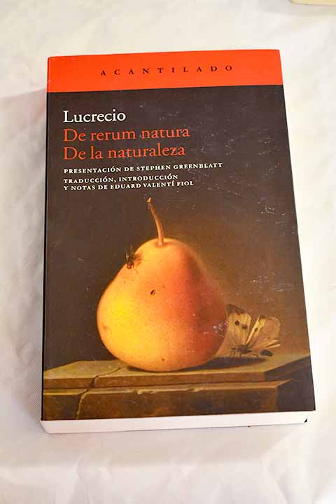 De rerum natura De la naturaleza / Tito Lucrecio Caro
