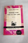 Romancero gitano Poema del cante jondo / Federico Garca Lorca