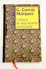 Crónica de una muerte anunciada / Gabriel García Márquez
