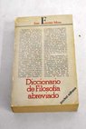 Diccionario de filosofa abreviado / Jos Ferrater Mora