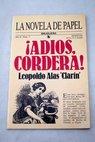 Adis Cordera Doa Berta El cura de Vericueto / Leopoldo Alas
