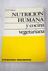 Nutricin humana y cocina vegetariana / Eduardo Alfonso