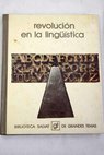 Revolución en la linguística / José Manuel Blecua