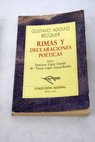 Rimas y declaraciones poticas / Gustavo Adolfo Bcquer