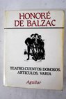 Obras completas tomo VI / Honor de Balzac