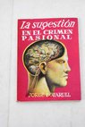 La sugestión en el crimen pasional / Jorge Bofarull