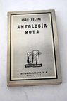 Antología rota / León Felipe