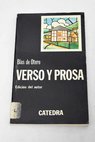 Verso y prosa / Blas de Otero