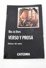 Verso y prosa / Blas de Otero