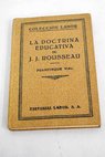 La doctrina educativa de J J Rousseau traduccin y prlogo de Jess Sanz / Francois Vial
