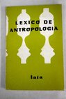 Lxico de antropologa / Abelardo Martnez Cruz