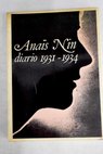 Diario 1931 1934 / Anais Nin
