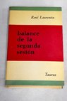 Balance de la segunda sesión / René Laurentin
