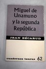 Miguel de Unamuno y la Segunda República / Jean Bécarud