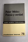 Peter Weiss poesía y verdad / José María Carandell