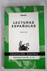 Lecturas espaolas / Jos Azorn Martinez Ruiz