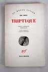Triptyque / Max Frisch